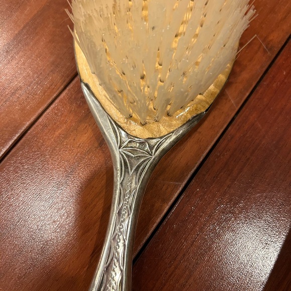 Vintage 800 Silver 5 Piece Vanity Set Comb Brushes and Mirror - Picture 12 of 14